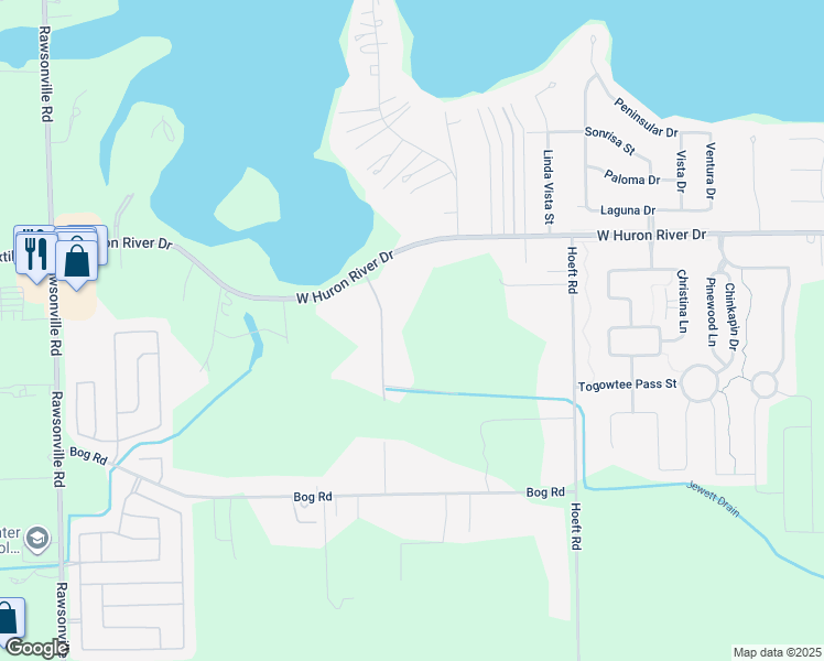 map of restaurants, bars, coffee shops, grocery stores, and more near 13787 Farm Road in Belleville