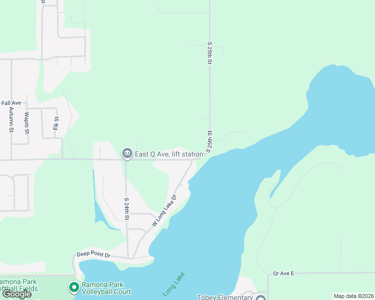 map of restaurants, bars, coffee shops, grocery stores, and more near 5391 East Q Avenue in Kalamazoo