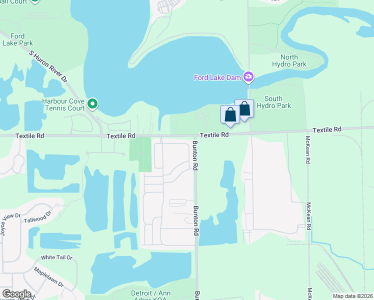 map of restaurants, bars, coffee shops, grocery stores, and more near 9923 Joan Circle in Ypsilanti