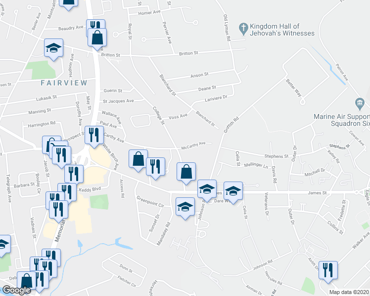 map of restaurants, bars, coffee shops, grocery stores, and more near 219 McCarthy Avenue in Chicopee