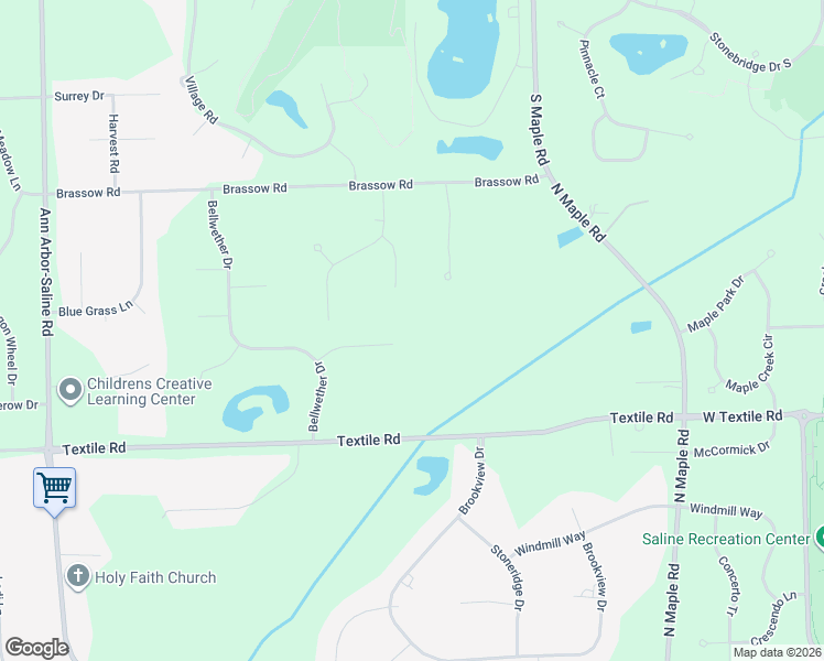 map of restaurants, bars, coffee shops, grocery stores, and more near 5838 Katz Farm Court in Saline