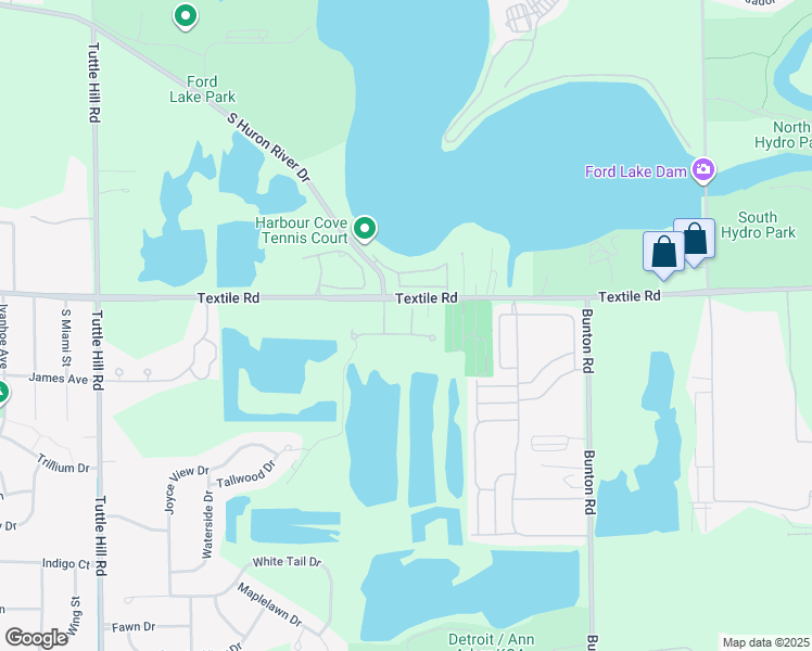 map of restaurants, bars, coffee shops, grocery stores, and more near 6044 Ravine Court in Ypsilanti