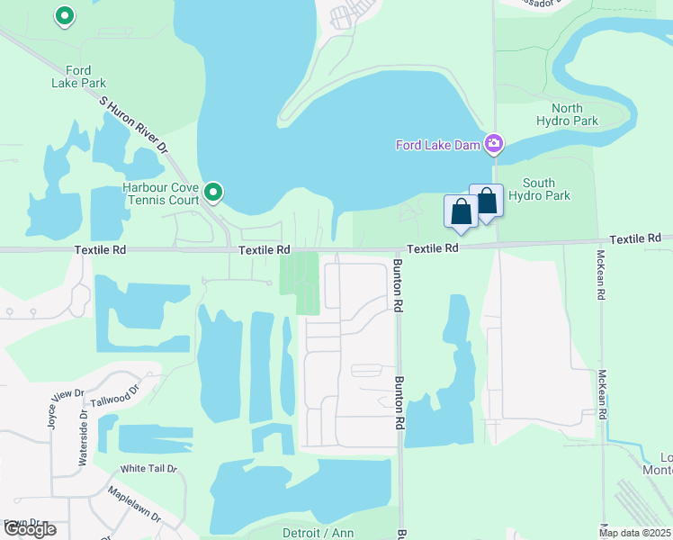 map of restaurants, bars, coffee shops, grocery stores, and more near 9885 Joan Circle in Ypsilanti