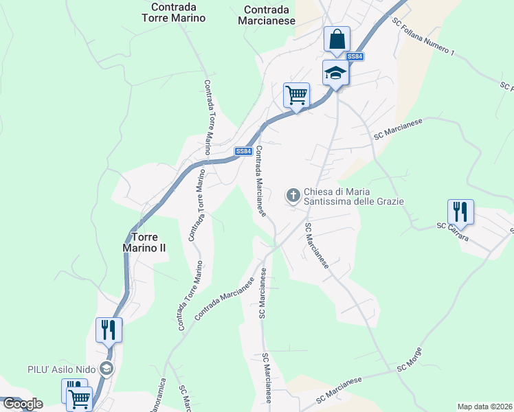 map of restaurants, bars, coffee shops, grocery stores, and more near 71A Contrada Marcianese in Lanciano