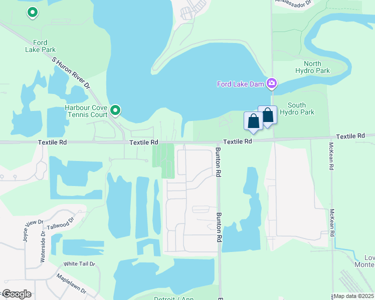 map of restaurants, bars, coffee shops, grocery stores, and more near 9885 Joan Circle in Ypsilanti