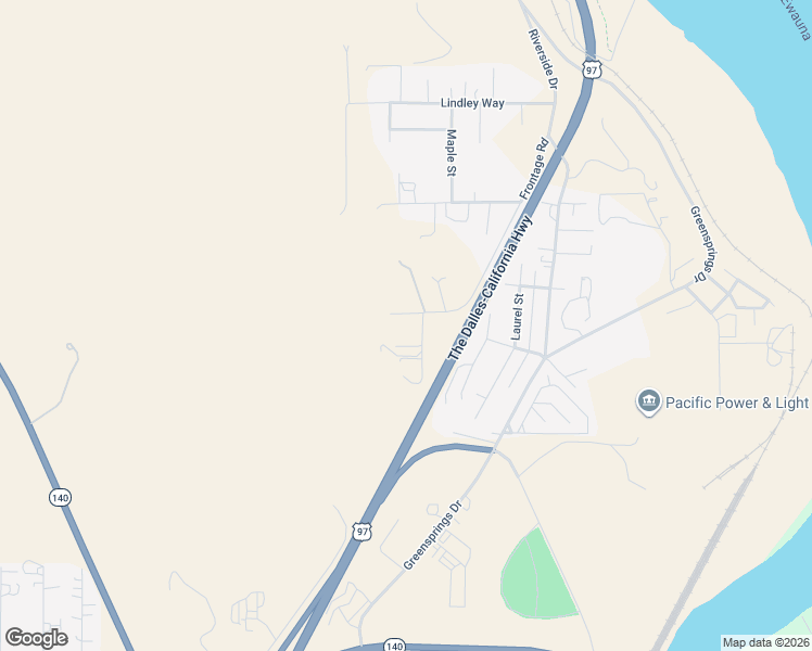 map of restaurants, bars, coffee shops, grocery stores, and more near 2630 Frontage Road in Klamath Falls