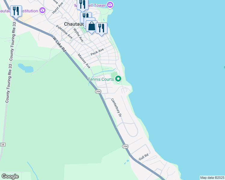 map of restaurants, bars, coffee shops, grocery stores, and more near 15 Longfellow Avenue in Mayville