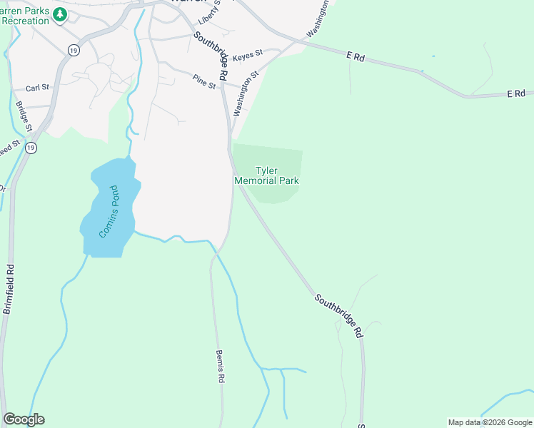 map of restaurants, bars, coffee shops, grocery stores, and more near 461 Southbridge Road in Warren