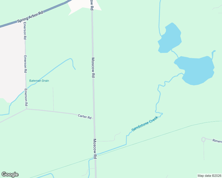map of restaurants, bars, coffee shops, grocery stores, and more near 4017 Moscow Road in Spring Arbor