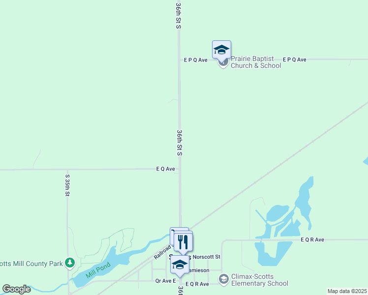 map of restaurants, bars, coffee shops, grocery stores, and more near 7865 36th Street South in Scotts