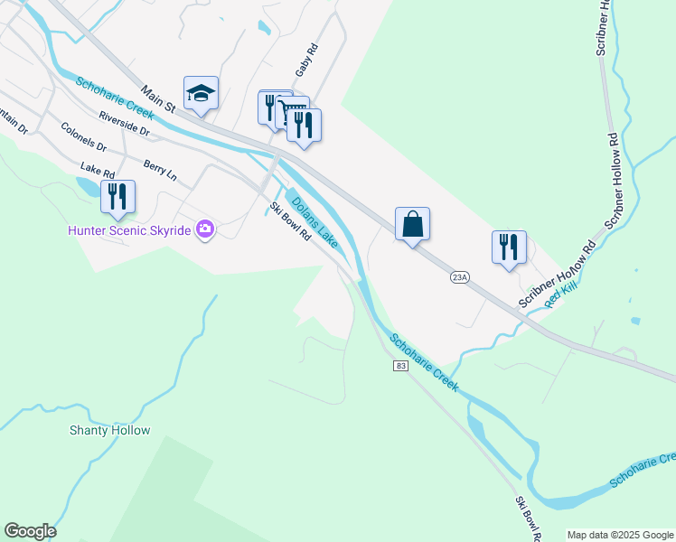 map of restaurants, bars, coffee shops, grocery stores, and more near 26 Ferraro Road in Lanesville