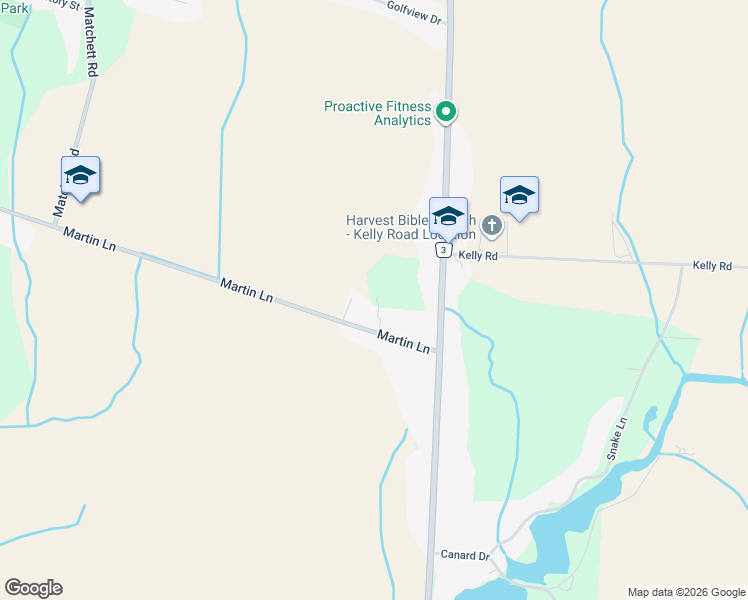map of restaurants, bars, coffee shops, grocery stores, and more near 1055 Martin Lane in Windsor