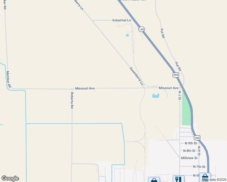 map of restaurants, bars, coffee shops, grocery stores, and more near 1740 Missouri Avenue in Lakeview