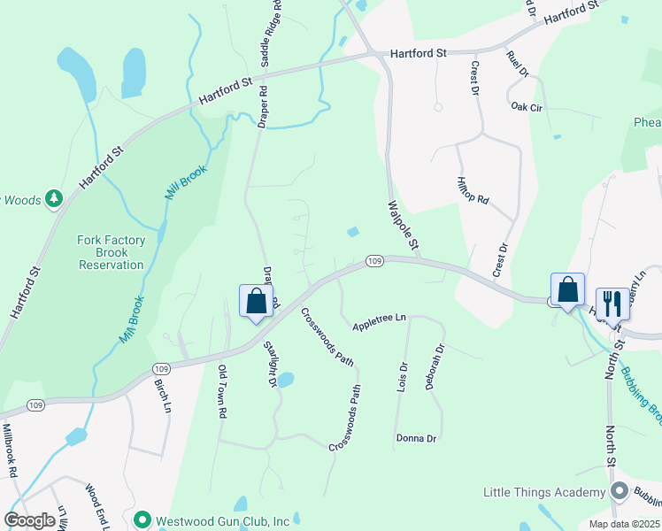 map of restaurants, bars, coffee shops, grocery stores, and more near 67D County Street in Dover