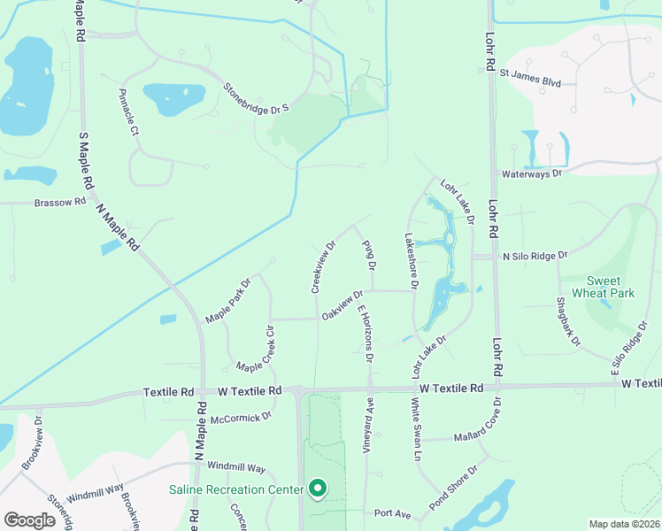 map of restaurants, bars, coffee shops, grocery stores, and more near 5703 Creekview Drive in Ann Arbor