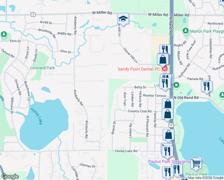 map of restaurants, bars, coffee shops, grocery stores, and more near 327 Country Club Road in Lake Zurich