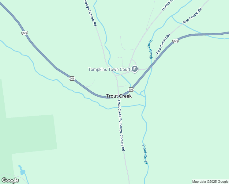 map of restaurants, bars, coffee shops, grocery stores, and more near 7278 Highway 206 in Trout Creek