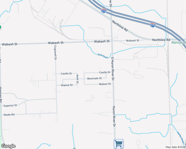 map of restaurants, bars, coffee shops, grocery stores, and more near 37714 Westvale Street in Romulus