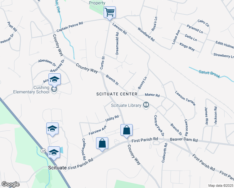 map of restaurants, bars, coffee shops, grocery stores, and more near in Scituate