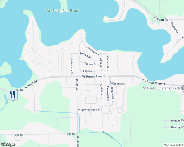 map of restaurants, bars, coffee shops, grocery stores, and more near 13493 Beacon Trail in Belleville
