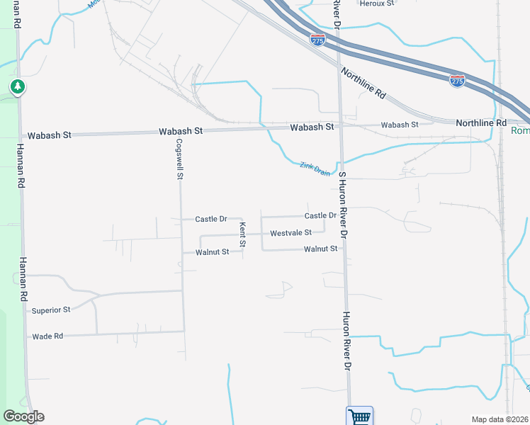 map of restaurants, bars, coffee shops, grocery stores, and more near 37842 Westvale Street in Romulus