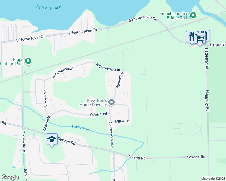 map of restaurants, bars, coffee shops, grocery stores, and more near 13458 Country Walk Boulevard in Belleville