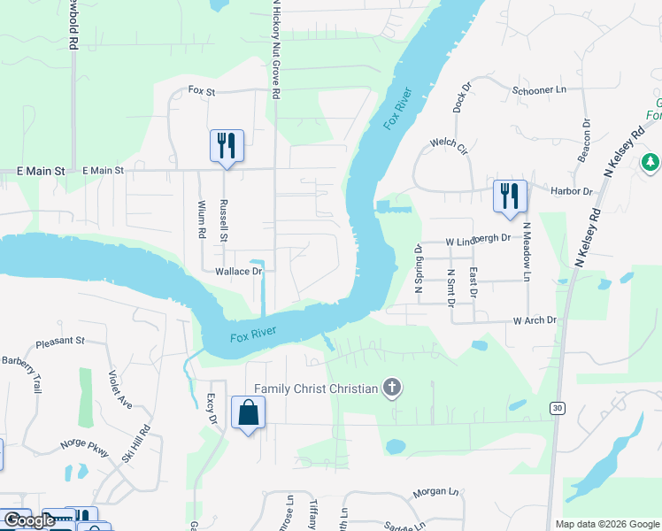 map of restaurants, bars, coffee shops, grocery stores, and more near 23514 North Snuff Valley Road in Cary