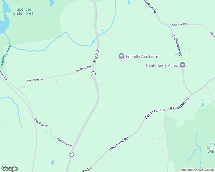 map of restaurants, bars, coffee shops, grocery stores, and more near 4 Oscars Road in Spencer