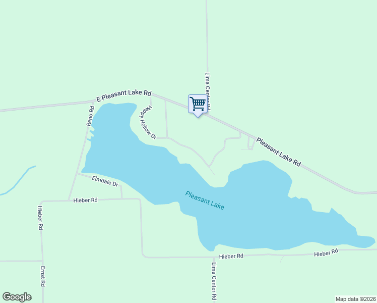 map of restaurants, bars, coffee shops, grocery stores, and more near 11605 Pleasant Shore Drive in Manchester