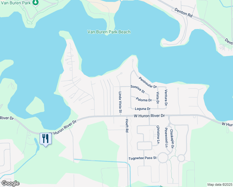map of restaurants, bars, coffee shops, grocery stores, and more near 12924 Linda Vista Street in Belleville