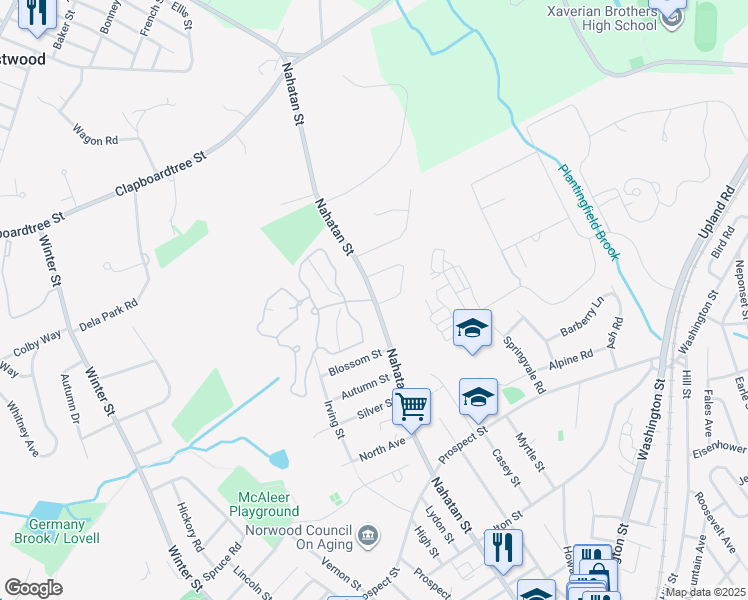 map of restaurants, bars, coffee shops, grocery stores, and more near 4 Norwest in Norwood