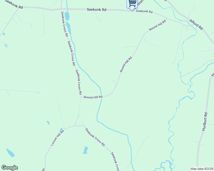map of restaurants, bars, coffee shops, grocery stores, and more near 58 Round Hill Road in Great Barrington