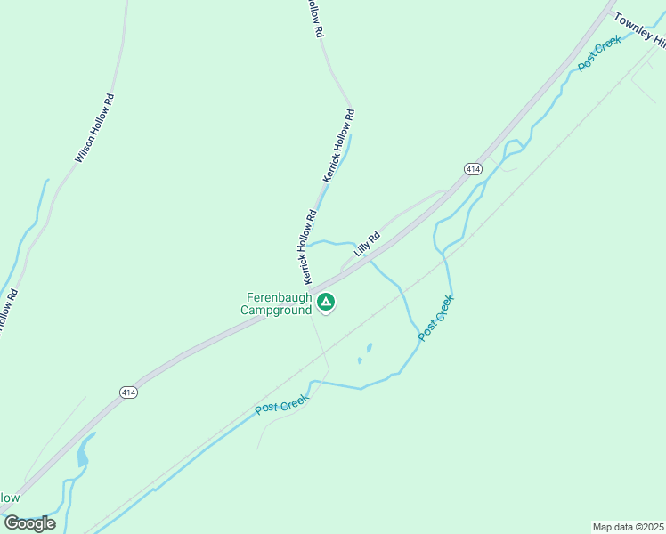 map of restaurants, bars, coffee shops, grocery stores, and more near 4275 Lilly Road in Corning