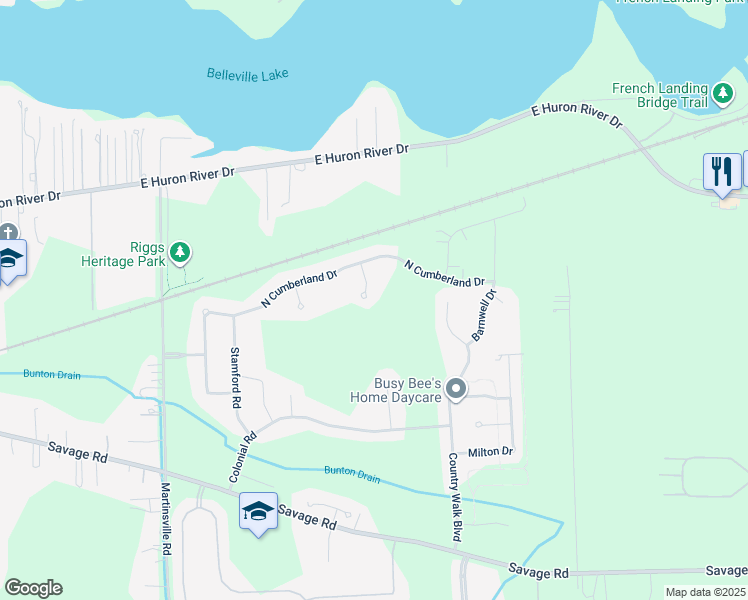 map of restaurants, bars, coffee shops, grocery stores, and more near 13154 Dover Court in Belleville