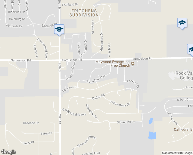 map of restaurants, bars, coffee shops, grocery stores, and more near 3218 Grand Cape Court in Rockford