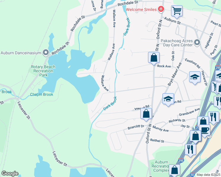 map of restaurants, bars, coffee shops, grocery stores, and more near 4 Carlson Way in Auburn
