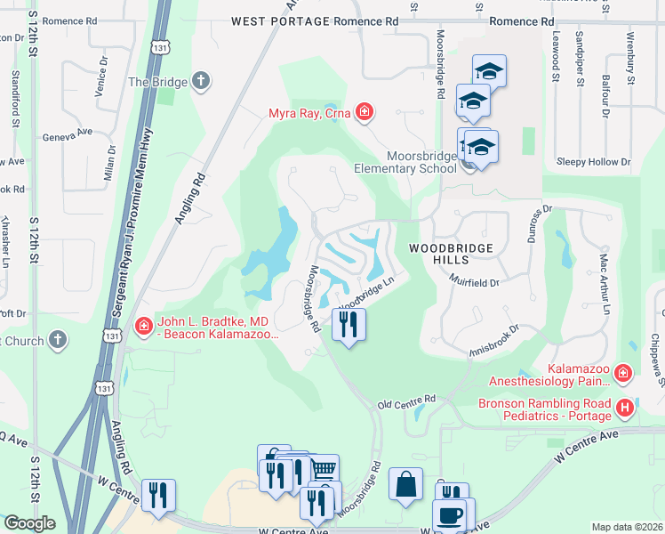 map of restaurants, bars, coffee shops, grocery stores, and more near 3702 Tartan Circle in Portage