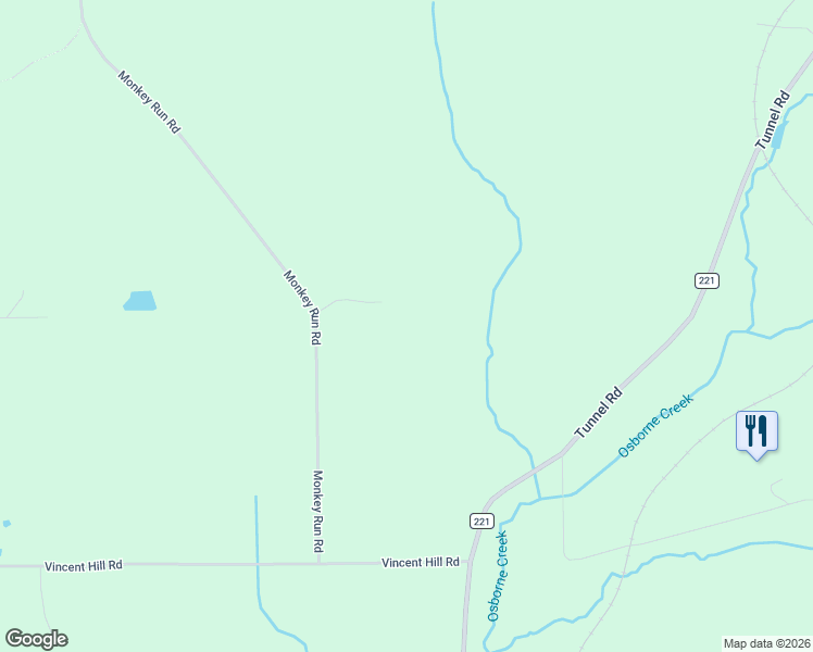 map of restaurants, bars, coffee shops, grocery stores, and more near 100 Monkey Run Road in Port Crane