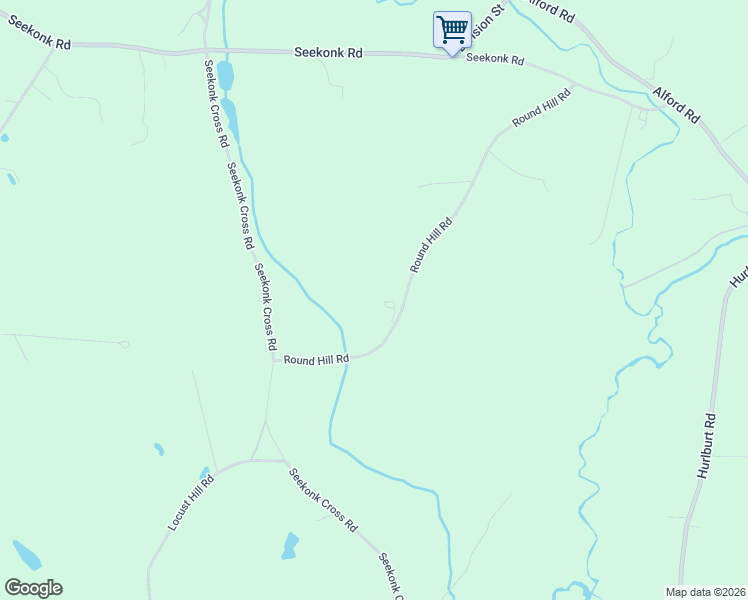 map of restaurants, bars, coffee shops, grocery stores, and more near 58 Round Hill Road in Great Barrington