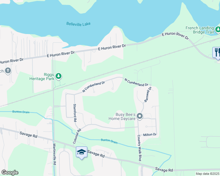 map of restaurants, bars, coffee shops, grocery stores, and more near 13154 Dover Court in Belleville