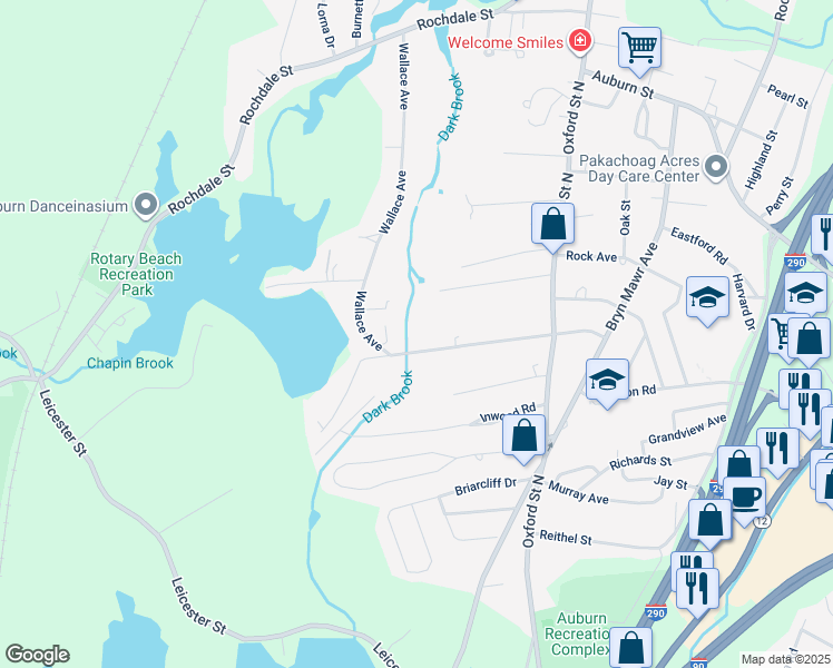 map of restaurants, bars, coffee shops, grocery stores, and more near 4 Carlson Way in Auburn