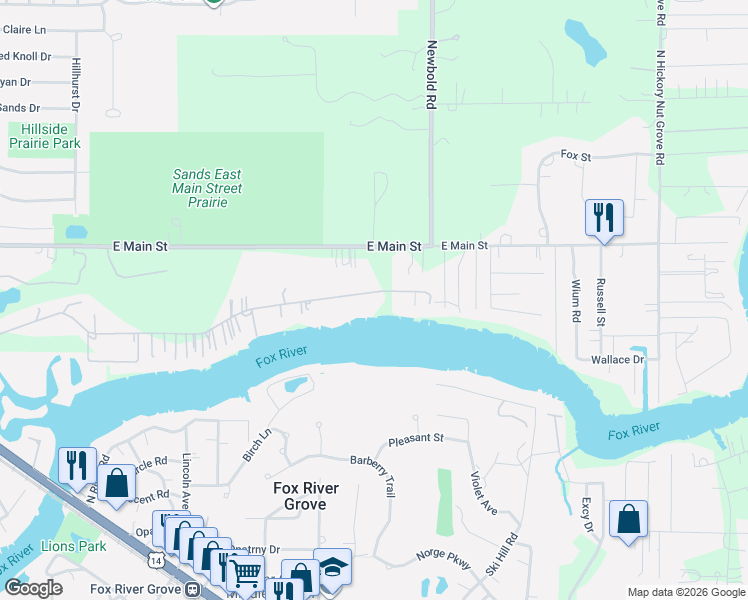 map of restaurants, bars, coffee shops, grocery stores, and more near 707 Spring Beach Way in Cary