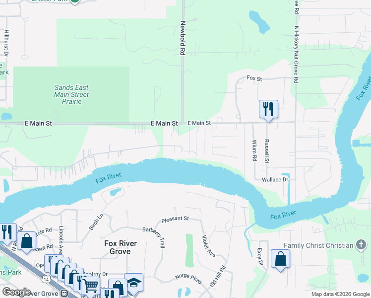 map of restaurants, bars, coffee shops, grocery stores, and more near 8411 Chestnut Lane in Cary
