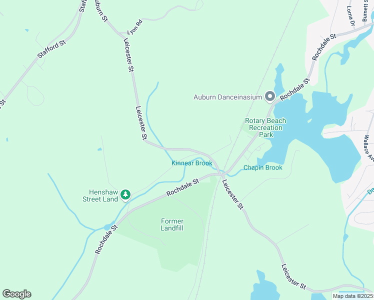 map of restaurants, bars, coffee shops, grocery stores, and more near 445 Leicester St in Auburn