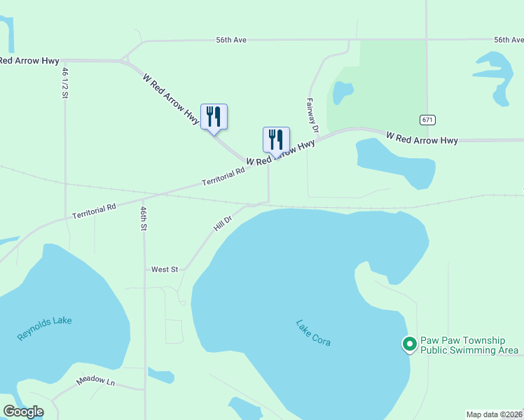 map of restaurants, bars, coffee shops, grocery stores, and more near 58029 Hill Drive in Lawrence