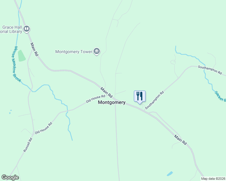 map of restaurants, bars, coffee shops, grocery stores, and more near 6 Pine Ridge Road in Montgomery