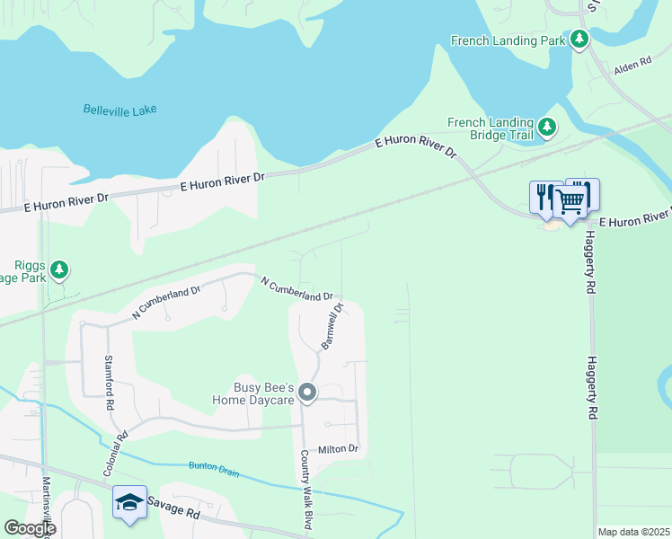 map of restaurants, bars, coffee shops, grocery stores, and more near 12892 Barnwell Drive in Belleville