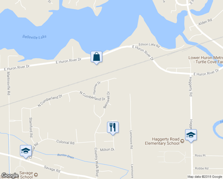 map of restaurants, bars, coffee shops, grocery stores, and more near 12892 Barnwell Drive in Belleville