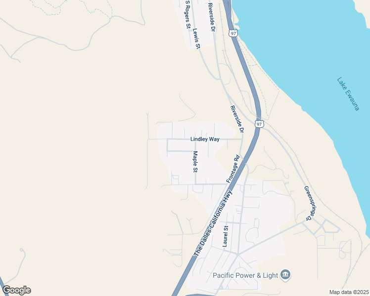 map of restaurants, bars, coffee shops, grocery stores, and more near 2400 Redwood Drive in Klamath Falls