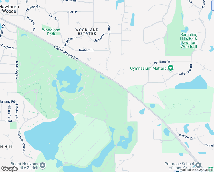 map of restaurants, bars, coffee shops, grocery stores, and more near 23800 North Old McHenry Road in Hawthorn Woods